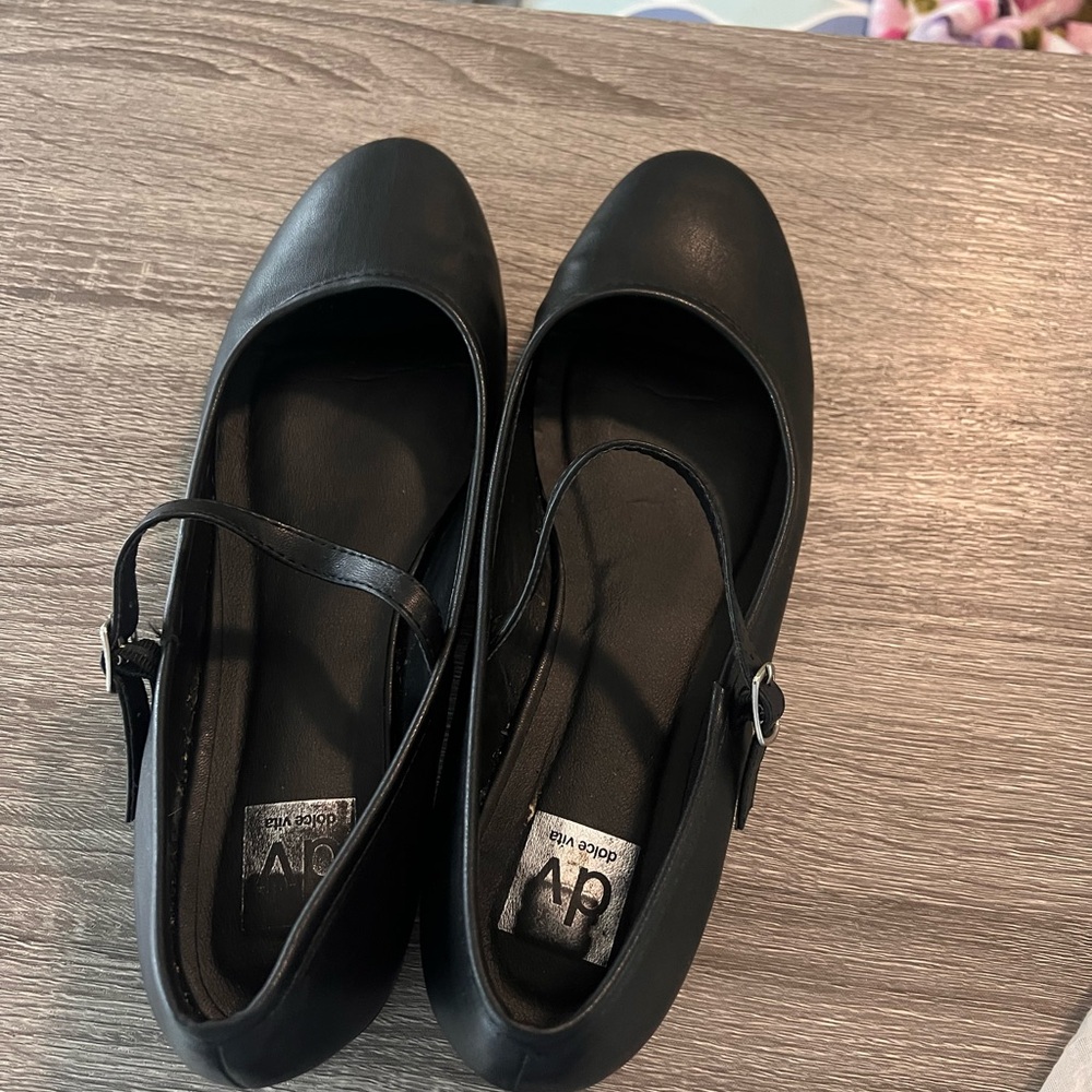 Black Mary Jane Flats